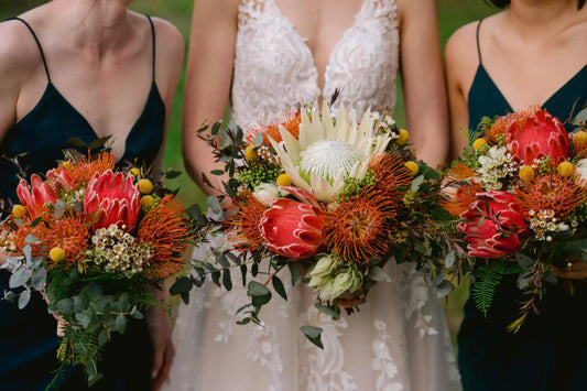 Brendan and Ellen's Native Wedding Flowers at The Rocks Yandina