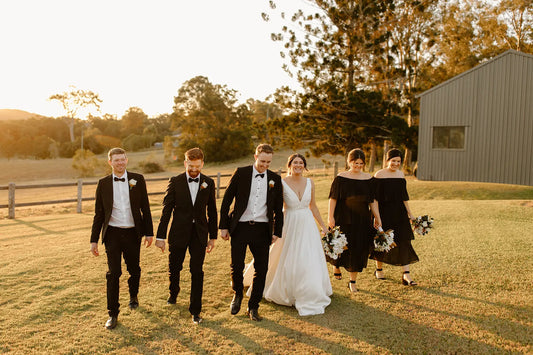 Wedding flowers at Yandina Station By Resonate Designs with Scented Roses, Magnolia, and Orchids