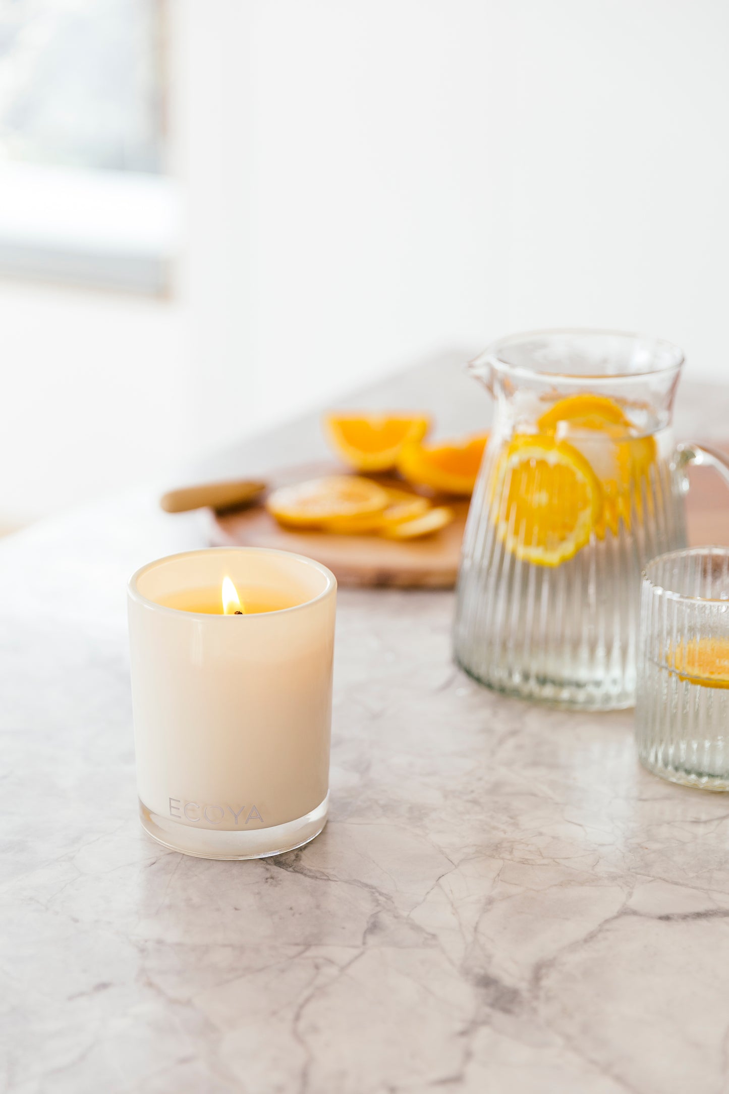 candle shown in lifestyle surroundings