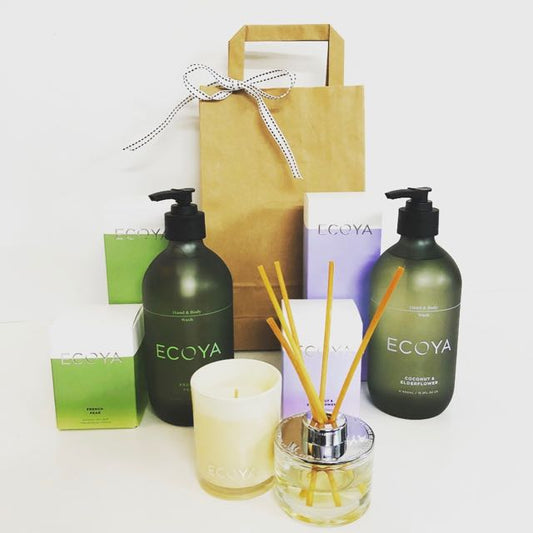 Ecoya reed diffuser, candle and hand body wash gift set