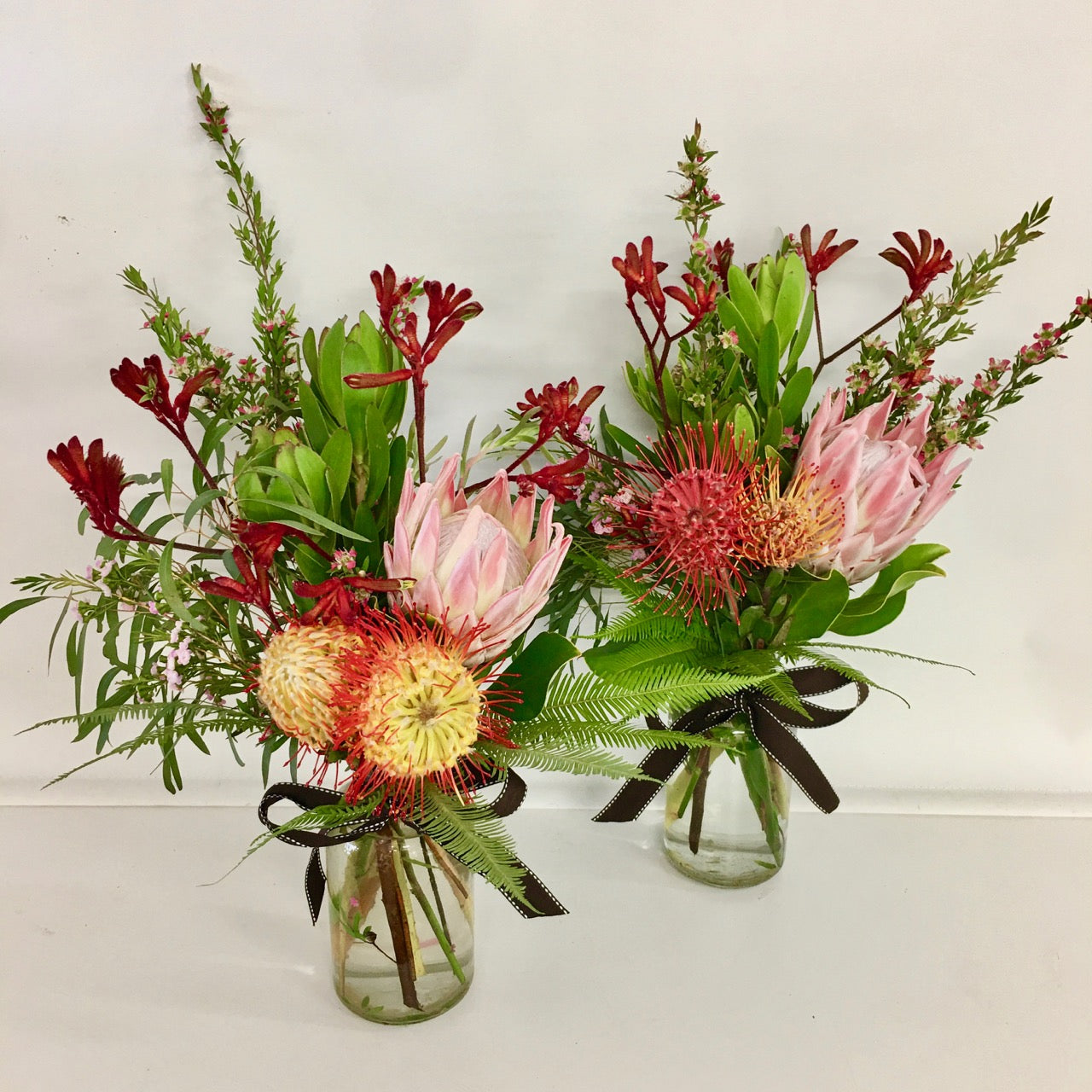 native flowers in a vase for delivery on the Sunshine Coast
