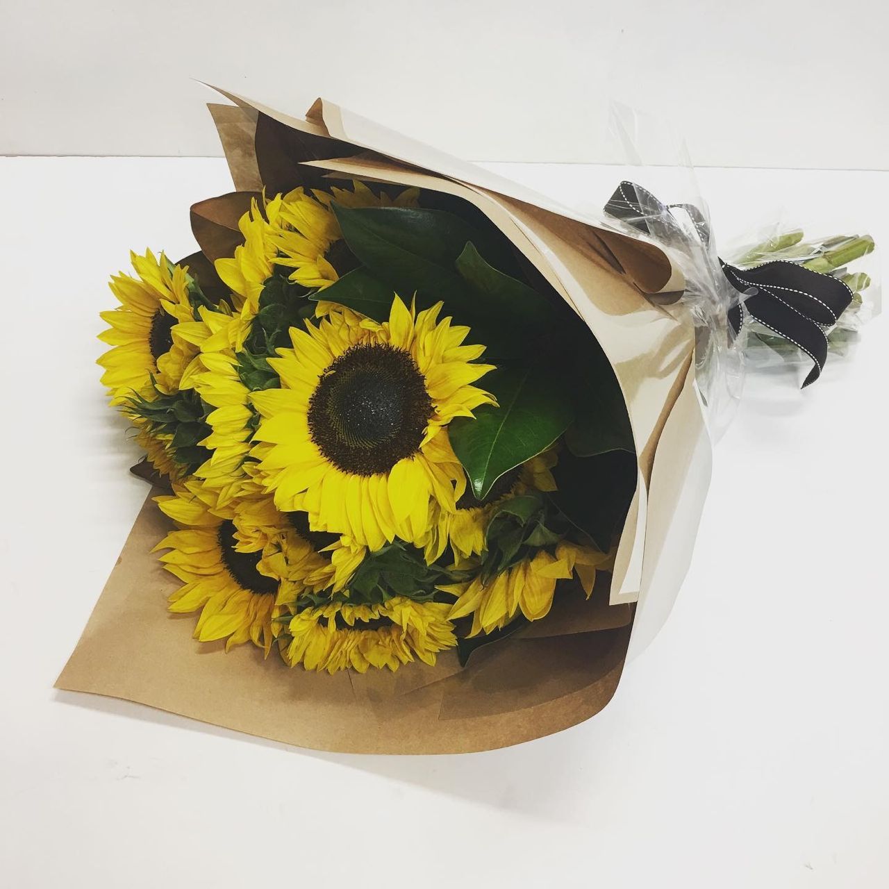 sunflowers gift wrapped for delivery on the sunshine coast