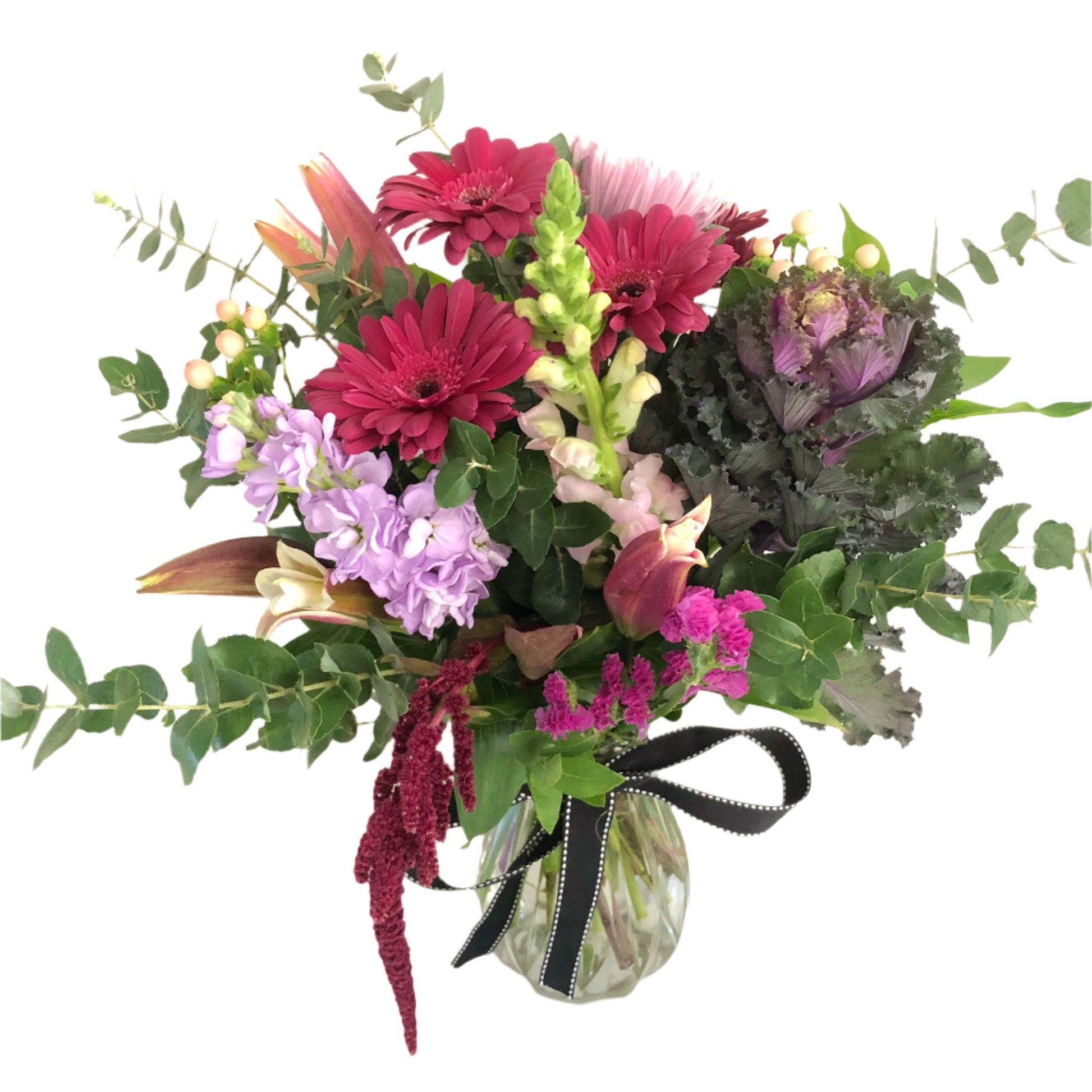 Bright flowers in a vase for delivery on the Sunshine coast