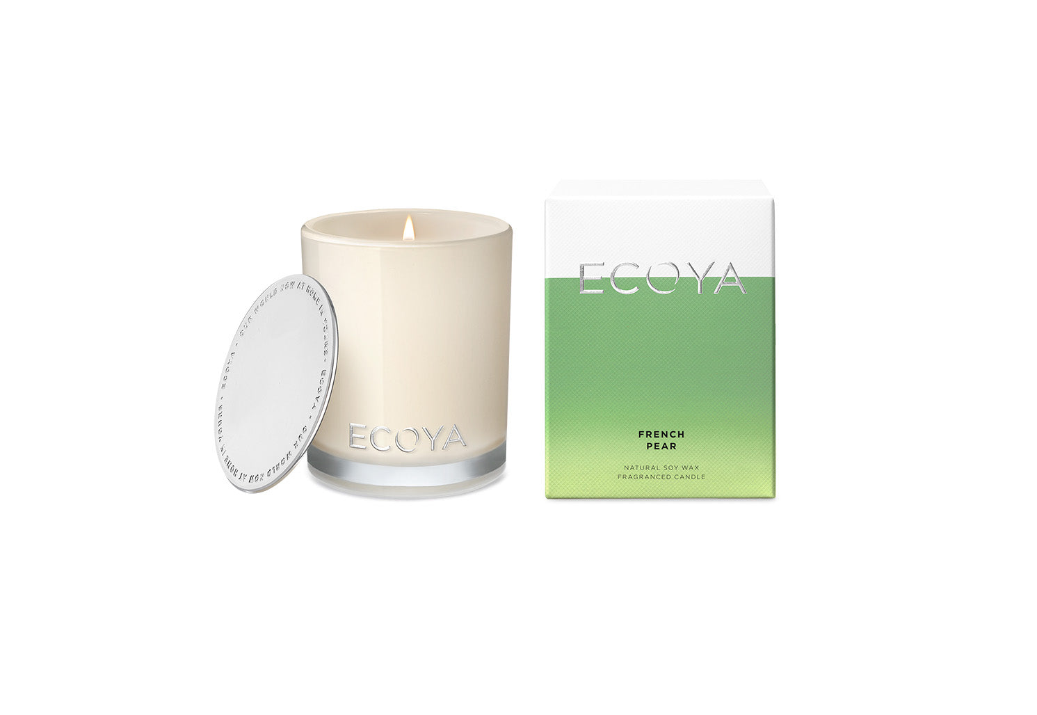 Candle French Pear Scent in Green Packaging Resonate Designs Gift Delivery Sunshine Coast 