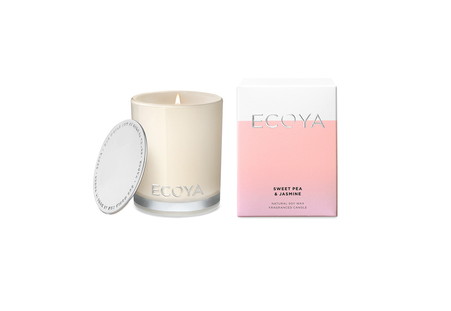 Candle Sweet_Pea_Jasmine_ in pink packaging Resonate Designs Florist sunshine Coast Gift Delivery 